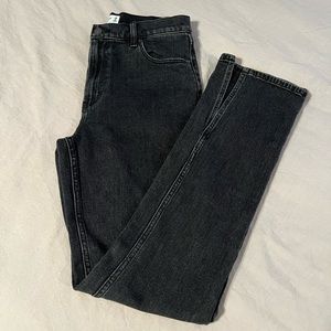 Black Wash High Rise Skinny with Split Hem Size 29 / 8 Long